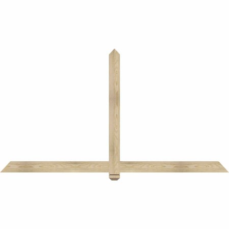 Ekena Millwork Eugene Rough Sawn Timber Gable Bracket, Douglas Fir, 84"W x 45"H x 2"D x 4"F, 13/12 Pitch GBW084X45X0204EUG00RDF